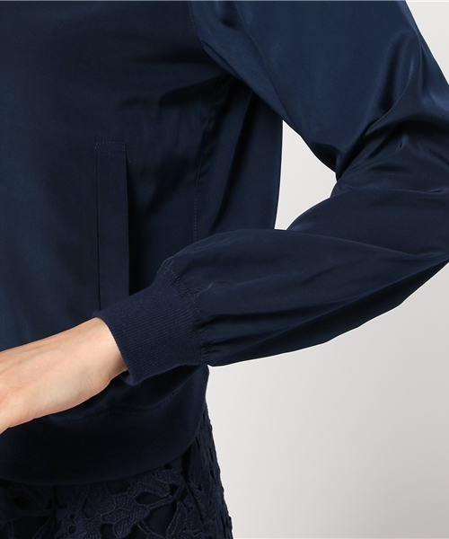 NATURAL BEAUTY BASIC（ナチュラルビューティーベーシック）の「MA-1ブルゾン（MA-1・レディース・グレー/ネイビー/カーキ・MEDIUM/LARGE/SMALL）」の8枚目の写真