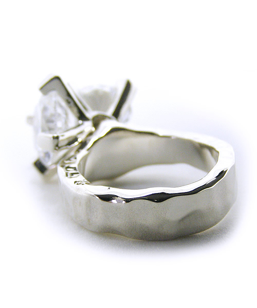 【e.m.】SILVER925ジルコニア２粒リング メンズ レディース e.m.（イーエム）の「SILVER925ジルコニア2粒リング/メンズ