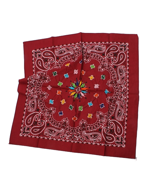 BEAUTY&YOUTH UNITED ARROWS（ビューティーアンドユースユナイテッドアローズ）の「＜OAXACA＞ Stitch BANDANNA（バンダナ/スカーフ・メンズ・ブラック/ダークグレー/ブラウン/ワインレッド/オリーブ/ネイビー/ターコイズブルー/パープル/ベージュ/オレンジ/その他1・フリー）」の11枚目の写真