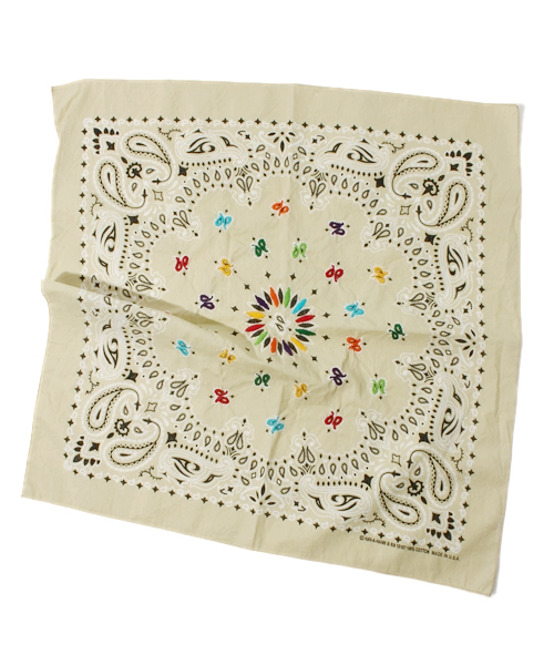 BEAUTY&YOUTH UNITED ARROWS（ビューティーアンドユースユナイテッドアローズ）の「＜OAXACA＞ Stitch BANDANNA（バンダナ/スカーフ・メンズ・ブラック/ダークグレー/ブラウン/ワインレッド/オリーブ/ネイビー/ターコイズブルー/パープル/ベージュ/オレンジ/その他1・フリー）」の5枚目の写真