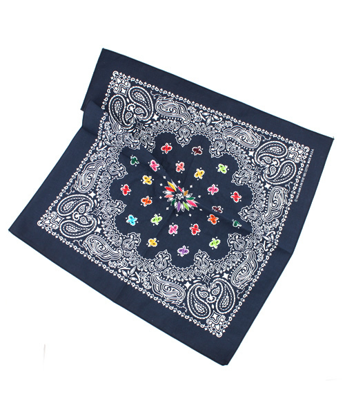 BEAUTY&YOUTH UNITED ARROWS（ビューティーアンドユースユナイテッドアローズ）の「＜OAXACA＞ Stitch BANDANNA（バンダナ/スカーフ・メンズ・ブラック/ダークグレー/ブラウン/ワインレッド/オリーブ/ネイビー/ターコイズブルー/パープル/ベージュ/オレンジ/その他1・フリー）」の7枚目の写真