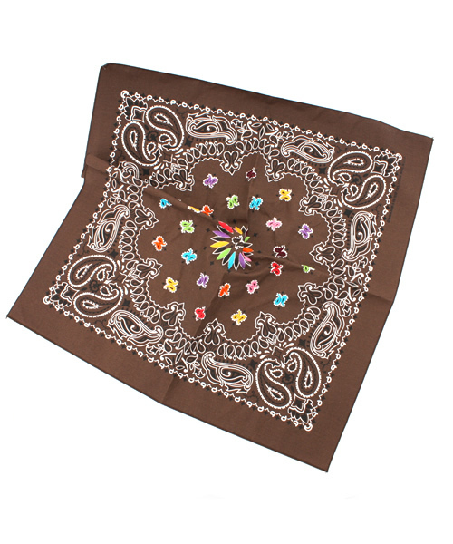 BEAUTY&YOUTH UNITED ARROWS（ビューティーアンドユースユナイテッドアローズ）の「＜OAXACA＞ Stitch BANDANNA（バンダナ/スカーフ・メンズ・ブラック/ダークグレー/ブラウン/ワインレッド/オリーブ/ネイビー/ターコイズブルー/パープル/ベージュ/オレンジ/その他1・フリー）」の4枚目の写真