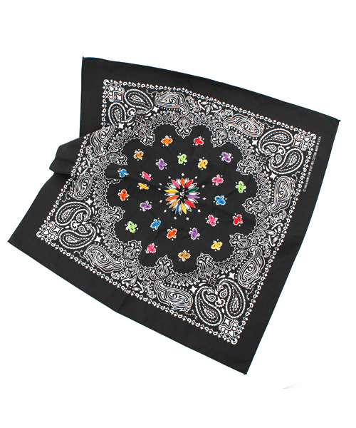 BEAUTY&YOUTH UNITED ARROWS（ビューティーアンドユースユナイテッドアローズ）の「＜OAXACA＞ Stitch BANDANNA（バンダナ/スカーフ・メンズ・ブラック/ダークグレー/ブラウン/ワインレッド/オリーブ/ネイビー/ターコイズブルー/パープル/ベージュ/オレンジ/その他1・フリー）」の2枚目の写真