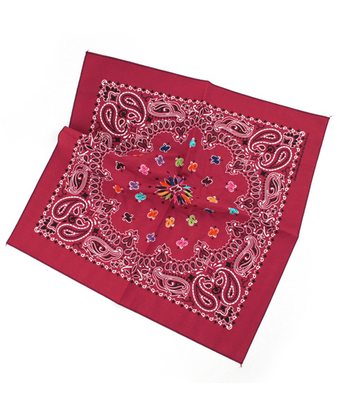 BEAUTY&YOUTH UNITED ARROWS（ビューティーアンドユースユナイテッドアローズ）の「＜OAXACA＞ Stitch BANDANNA（バンダナ/スカーフ・メンズ・ブラック/ダークグレー/ブラウン/ワインレッド/オリーブ/ネイビー/ターコイズブルー/パープル/ベージュ/オレンジ/その他1・フリー）」の10枚目の写真