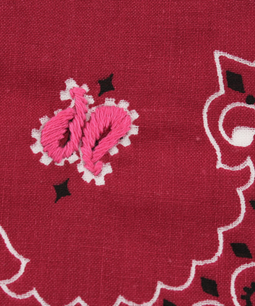 BEAUTY&YOUTH UNITED ARROWS（ビューティーアンドユースユナイテッドアローズ）の「＜OAXACA＞ Stitch BANDANNA（バンダナ/スカーフ・メンズ・ブラック/ダークグレー/ブラウン/ワインレッド/オリーブ/ネイビー/ターコイズブルー/パープル/ベージュ/オレンジ/その他1・フリー）」の13枚目の写真