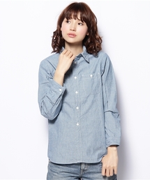 coen | シャンブレーストライプワークシャツ(シャツ/ブラウス)