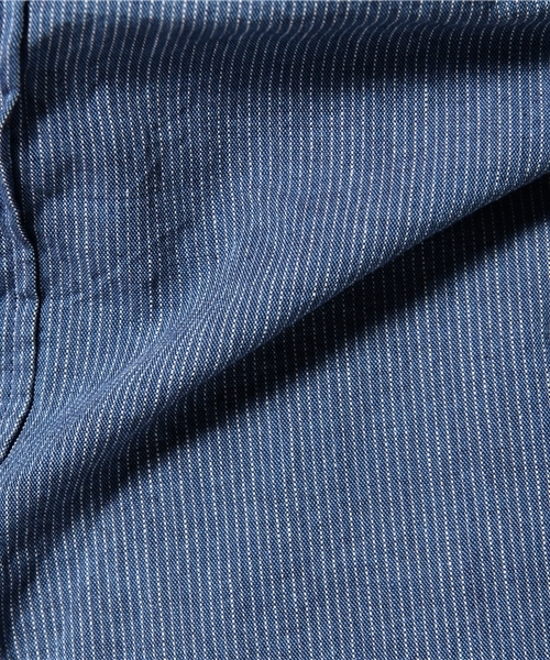 coen（コーエン）の「シャンブレーストライプワークシャツ（シャツ/ブラウス・レディース・ライトブルー/ネイビー・SMALL/MEDIUM/LARGE）」の7枚目の写真