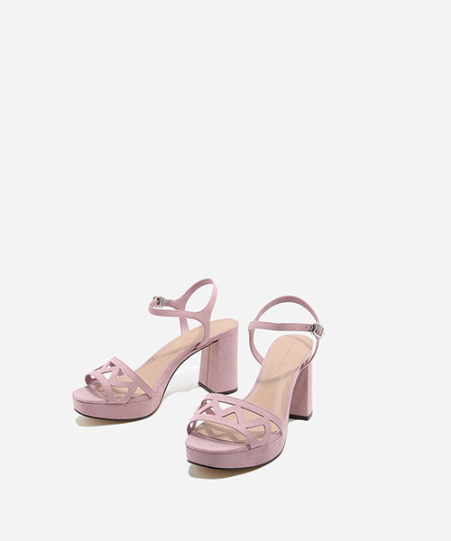 CHARLES & KEITH(チャールズ & キース)の「レザーカットプラットフォームサンダル / LASER-CUT PLATFORM SANDALS(サンダル・レディース・ピンク/グレー/ブラック・23cm/24cm/22cm/23.5cm/22.5cm/24.5cm)」の6枚目の写真