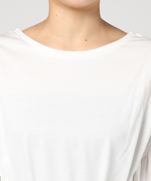 WEGO（ウィゴー）の「WEGO/2WAYウエストリボンTシャツ（Tシャツ/カットソー・レディース・ホワイト/サックスブルー/ワイン/カーキ/ブラック・FREE）」の9枚目の写真