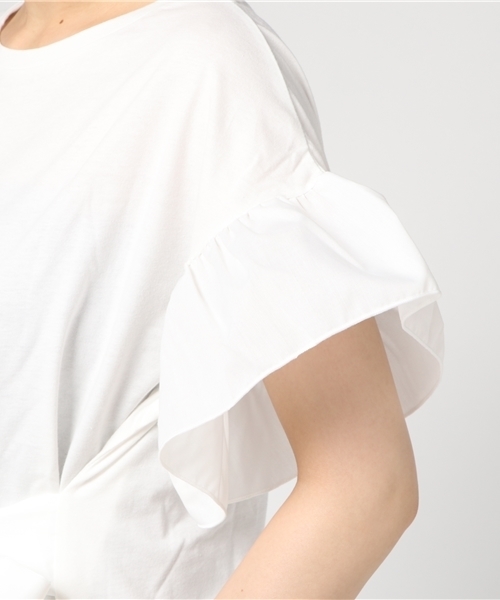 WEGO（ウィゴー）の「WEGO/2WAYウエストリボンTシャツ（Tシャツ/カットソー・レディース・ホワイト/サックスブルー/ワイン/カーキ/ブラック・FREE）」の10枚目の写真