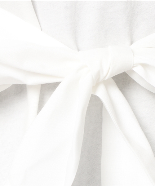 WEGO（ウィゴー）の「WEGO/2WAYウエストリボンTシャツ（Tシャツ/カットソー・レディース・ホワイト/サックスブルー/ワイン/カーキ/ブラック・FREE）」の13枚目の写真