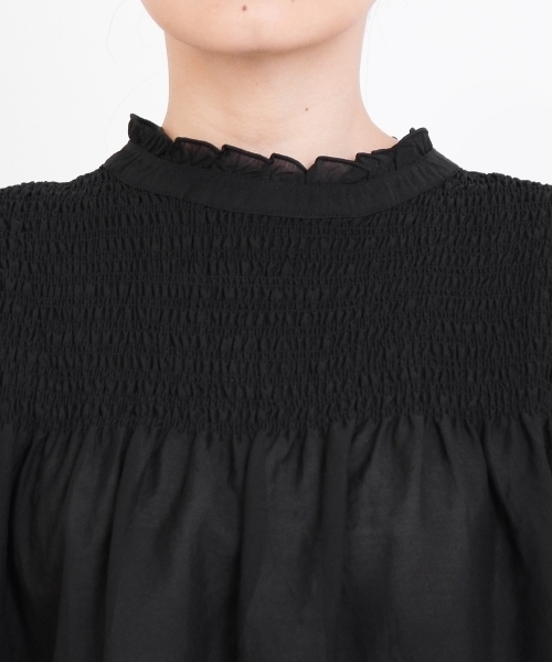 MAJESTIC LEGON（マジェスティックレゴン）の「スタンドフリルシャーリングブラウス（シャツ/ブラウス・レディース・ブラック/アイボリー/ピンク・SMALL/MEDIUM）」の14枚目の写真