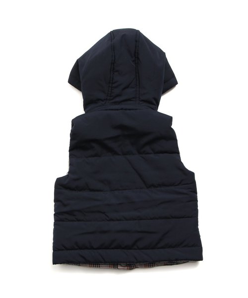 apres les cours（アプレレクール）の「リバーシブル中綿ベスト（ダウンベスト・キッズ・ネイビー/キャメル・90/80/100/110/120/130/140）」の11枚目の写真