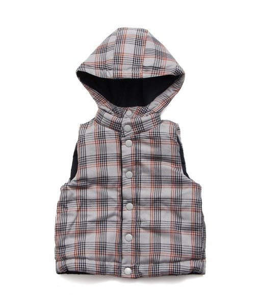 apres les cours（アプレレクール）の「リバーシブル中綿ベスト（ダウンベスト・キッズ・ネイビー/キャメル・90/80/100/110/120/130/140）」の13枚目の写真