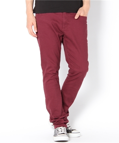 WEGO(ウィゴー)の「スリムフィットストレッチパンツ(チノパンツ・メンズ・ブラック/ライトグレー/グリーン/ネイビー/マスタード/ピンク系その他/レッド/ワイン/ブルー/オレンジ・SMALL/MEDIUM/LARGE)」の9枚目の写真