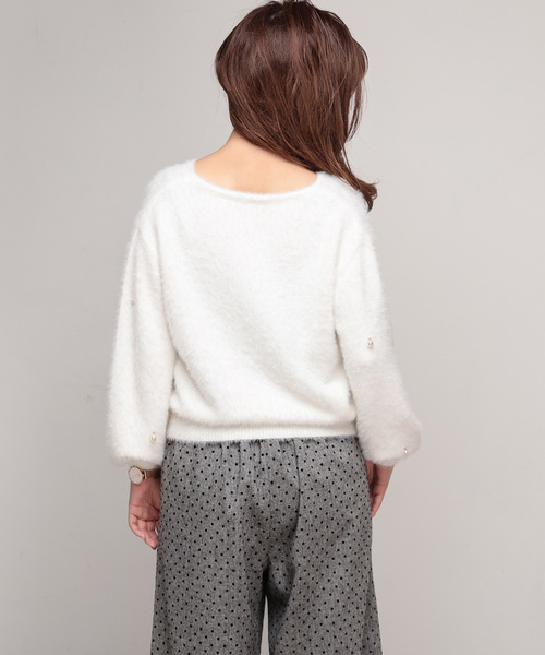 natural couture（ナチュラルクチュール）の「パール付きシャギーニット（ニット/セーター・レディース・ライトグレー/ブラック/アイボリー/ピンクベージュ・FREE）」の22枚目の写真