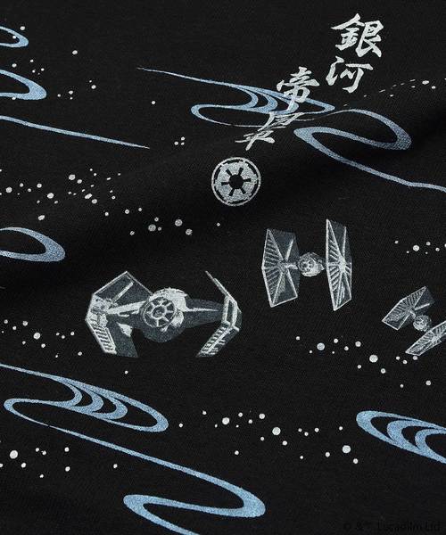 STAR WARS（スターウォーズ）の「STAR WARS 和風Tシャツ「力戦奮闘/銀河帝国軍」　和装小物（Tシャツ/カットソー・メンズ・ホワイト/ブラック・L/LL/M/XXL）」の4枚目の写真