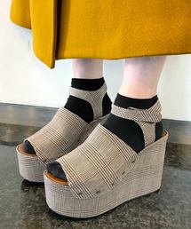 CRY. | HEAVY DUTY #CHECK　プラットフォームサンダル#チェック(サンダル)