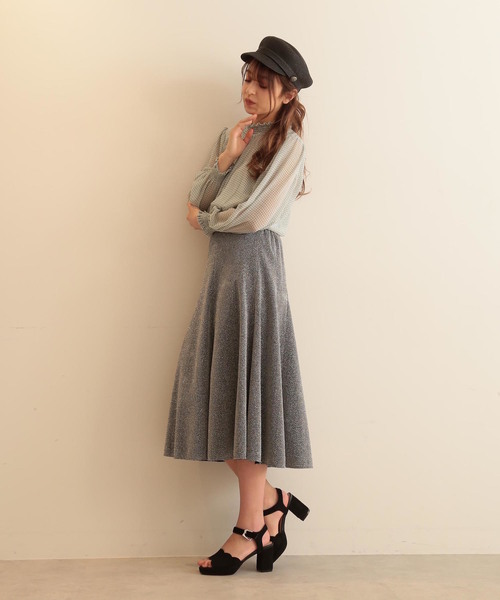 FREE'S MART（フリーズマート）の「シャーリングネックギンガムチェックブラウス（シャツ/ブラウス・レディース・クリアグリーン/ブラック系その他/パープル系その他・FREE）」の18枚目の写真