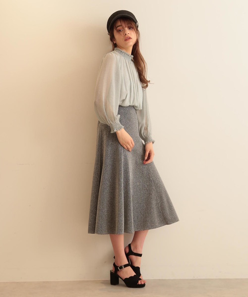 FREE'S MART（フリーズマート）の「シャーリングネックギンガムチェックブラウス（シャツ/ブラウス・レディース・クリアグリーン/ブラック系その他/パープル系その他・FREE）」の17枚目の写真