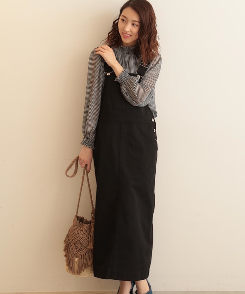 FREE'S MART（フリーズマート）の「シャーリングネックギンガムチェックブラウス（シャツ/ブラウス・レディース・クリアグリーン/ブラック系その他/パープル系その他・FREE）」の15枚目の写真