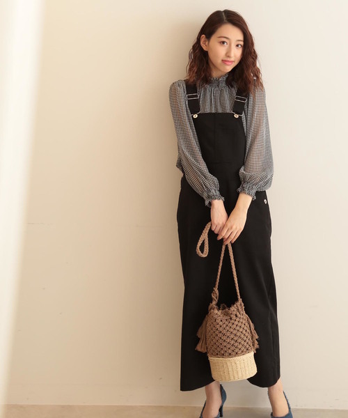 FREE'S MART（フリーズマート）の「シャーリングネックギンガムチェックブラウス（シャツ/ブラウス・レディース・クリアグリーン/ブラック系その他/パープル系その他・FREE）」の13枚目の写真