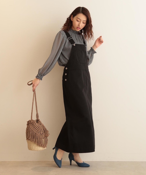 FREE'S MART（フリーズマート）の「シャーリングネックギンガムチェックブラウス（シャツ/ブラウス・レディース・クリアグリーン/ブラック系その他/パープル系その他・FREE）」の11枚目の写真