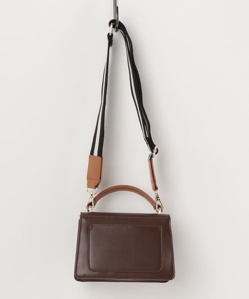 RIVE DROITE（リヴドロワ）の「生地コンビミニバッグ（ショルダーバッグ・レディース・ブラック/ブラウン・FREE）」の4枚目の写真