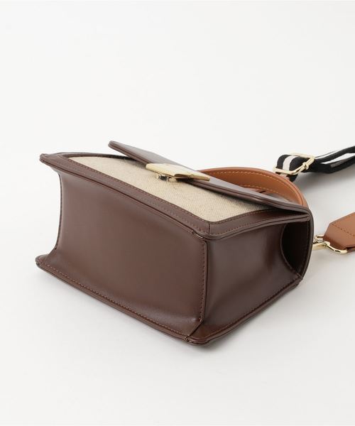 RIVE DROITE（リヴドロワ）の「生地コンビミニバッグ（ショルダーバッグ・レディース・ブラック/ブラウン・FREE）」の6枚目の写真