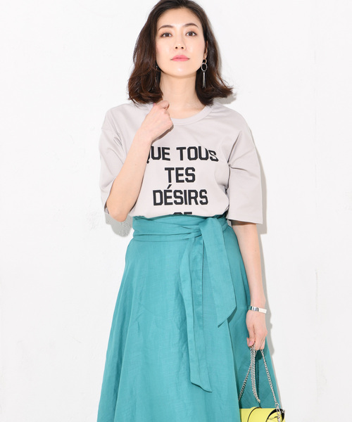 RIVE DROITE（リヴドロワ）の「ロゴオーバーサイズTee（Tシャツ/カットソー・レディース・ホワイト/ブラック/グレー・FREE）」の7枚目の写真