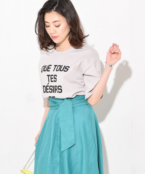 RIVE DROITE（リヴドロワ）の「ロゴオーバーサイズTee（Tシャツ/カットソー・レディース・ホワイト/ブラック/グレー・FREE）」の8枚目の写真