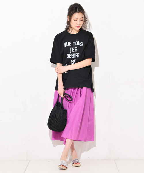 RIVE DROITE（リヴドロワ）の「ロゴオーバーサイズTee（Tシャツ/カットソー・レディース・ホワイト/ブラック/グレー・FREE）」の11枚目の写真