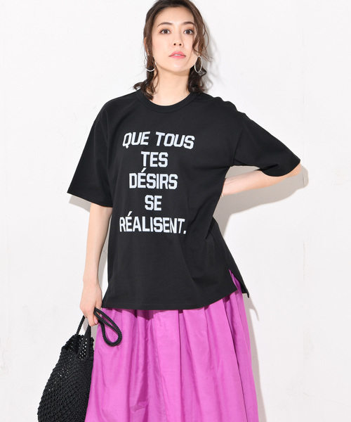 RIVE DROITE（リヴドロワ）の「ロゴオーバーサイズTee（Tシャツ/カットソー・レディース・ホワイト/ブラック/グレー・FREE）」の12枚目の写真