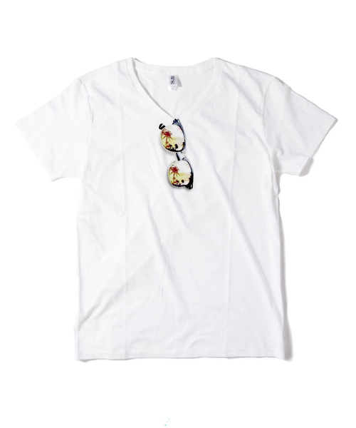 Jackrose ジャックローズ の 紫外線プリントサングラスvネックtシャツ Tシャツ カットソー Wear