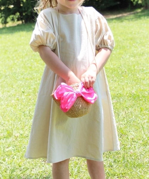 Rora（ローラ）の「ナチューラ ワンピース(2color)（ワンピース・キッズ・レッド/ナチュラル・110cm/100cm/120cm/130cm/140cm/150cm）」の4枚目の写真