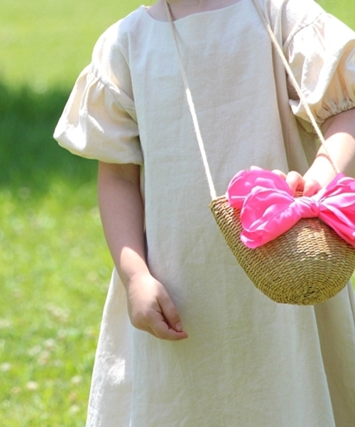 Rora（ローラ）の「ナチューラ ワンピース(2color)（ワンピース・キッズ・レッド/ナチュラル・110cm/100cm/120cm/130cm/140cm/150cm）」の5枚目の写真