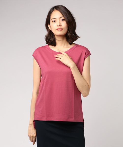 AMERICAN HOLIC（アメリカンホリック）の「・60新彊綿スムースノースリーブボックスTEE（Tシャツ/カットソー・レディース・ブラック/ピンク/その他7・M/L）」の4枚目の写真