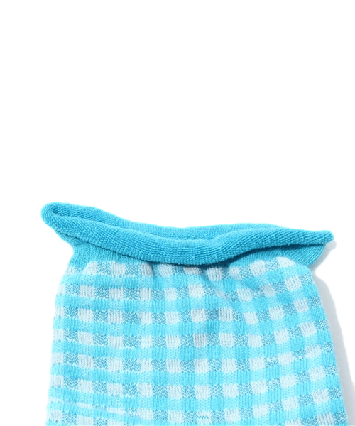 WEGO（ウィゴー）の「WEGO/ギンガムクルーソックス（ソックス/靴下・レディース・ブラック/グリーン/ブルー/ピンク・FREE）」の5枚目の写真