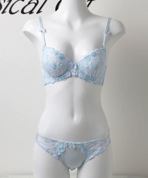 classicalelf（クラシカルエルフ）の「ギュピールレースのブラジャー＆ショーツ（ブラ&ショーツ・レディース・ブルー/ピンク/パープル/ベージュ・B70/B75/B80/C75/A75/D70/D75/D80/C70/C80/A70）」の11枚目の写真