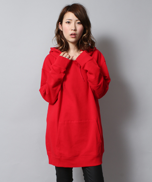 WEGO（ウィゴー）の「WEGO/オーバーサイズプルパーカー（パーカー・メンズ・ブラック/杢グレー/レッド・MEDIUM/LARGE）」の15枚目の写真