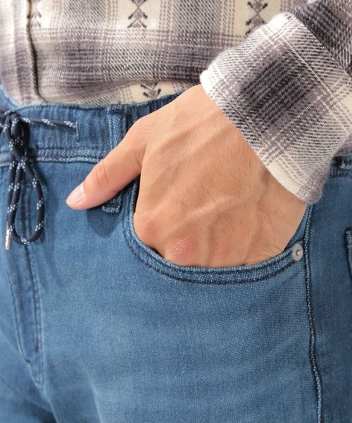 BAYFLOW(ベイフロー)の「ISKOデニムジョガーパンツ(デニムパンツ・メンズ・クリアブルー/アクア・SMALL/MEDIUM/LARGE)」の7枚目の写真