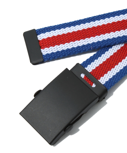 WEGO（ウィゴー）の「WEGO/ラインバックルベルト（ベルト・メンズ・ブラック/トリコロール・FREE）」の3枚目の写真