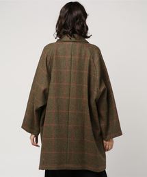 トラディショナルウェザーウェア　ブラック チェック柄 ロングコート サイズ40 トラディショナルウェザーウェア ブラック チェック柄 ロングコート