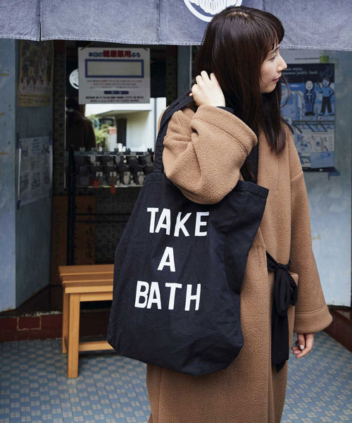 Sunny clouds(サニークラウズ)の「サニークラウズ お風呂バッグ(トートバッグ・レディース・ブラック/オフホワイト・ONE SIZE)」の9枚目の写真