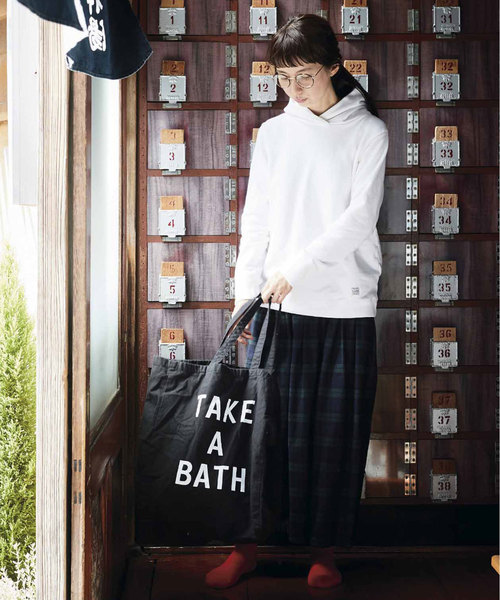 Sunny clouds(サニークラウズ)の「サニークラウズ お風呂バッグ(トートバッグ・レディース・ブラック/オフホワイト・ONE SIZE)」の12枚目の写真