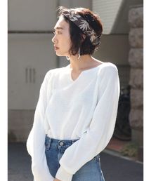 Ungrid | スリットネックワッフルニット(ニット/セーター)