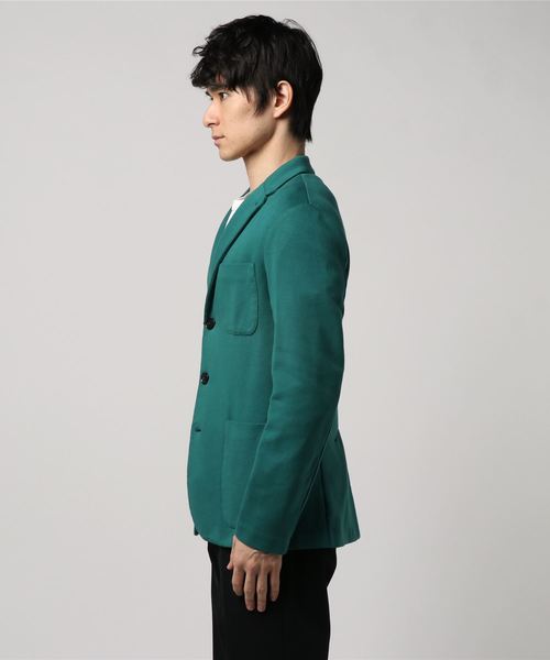 BARENA（バレナ）の「BARENA: ソリッド ジャージ ジャケット（テーラードジャケット・メンズ・グリーン系その他2/ネイビー・46/48/44/50）」の5枚目の写真