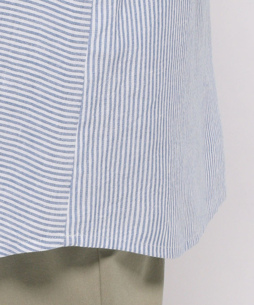 DECOY SINCE 1981（デコイシンスイチキュウハチイチ）の「◇カタログ掲載◇【麻混シリーズ】ストライプロングシャツ（シャツ/ブラウス・レディース・ブルー/グリーン・11号/13号/9号）」の15枚目の写真