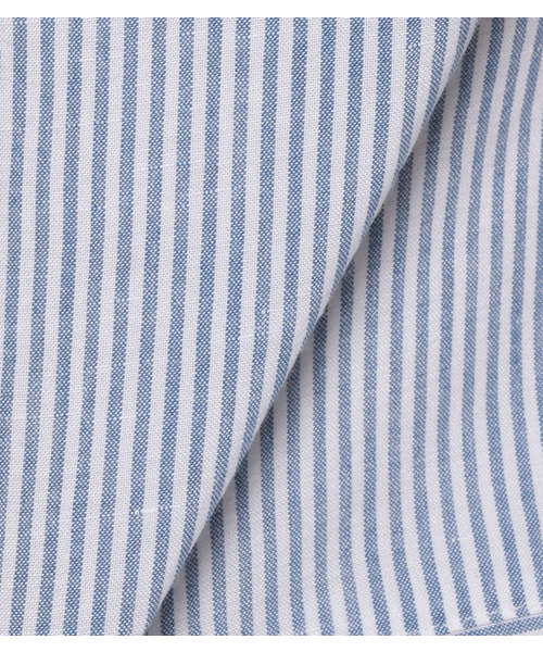DECOY SINCE 1981（デコイシンスイチキュウハチイチ）の「◇カタログ掲載◇【麻混シリーズ】ストライプロングシャツ（シャツ/ブラウス・レディース・ブルー/グリーン・11号/13号/9号）」の9枚目の写真