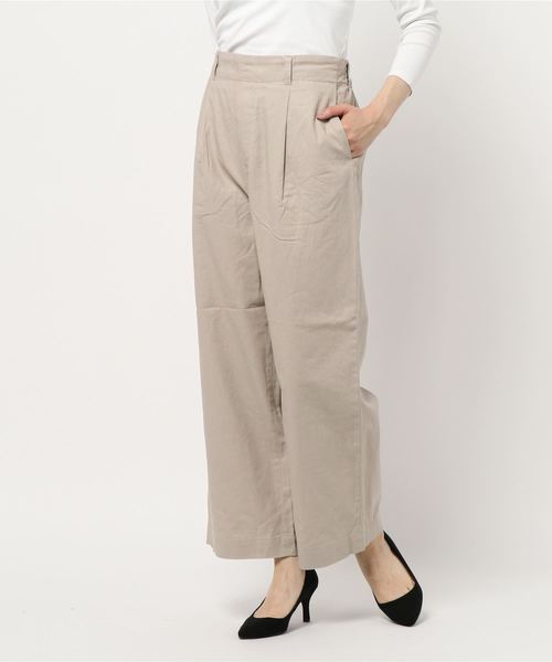 LOWRYS FARM（ローリーズファーム）の「アサコンワイドパンツ　826141（その他パンツ・レディース・ブラック/ブラウン/カーキ/アイボリー/ブラウン系その他/グレイッシュベージュ・MEDIUM/LARGE）」の20枚目の写真